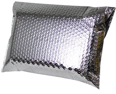 Recyclable thermal insulated foil bags for shipping food or pharmaceuticals