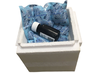 Dry ice packs for shipping serums, vaccines and antibiotics, pharmaceuticals, laboratory and medical samples